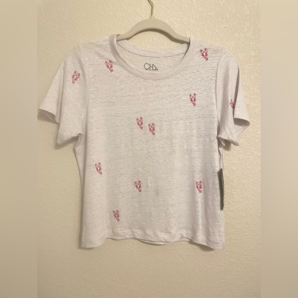 Chaser Linen Embroidered Short Sleeve Top - Picture 8 of 8